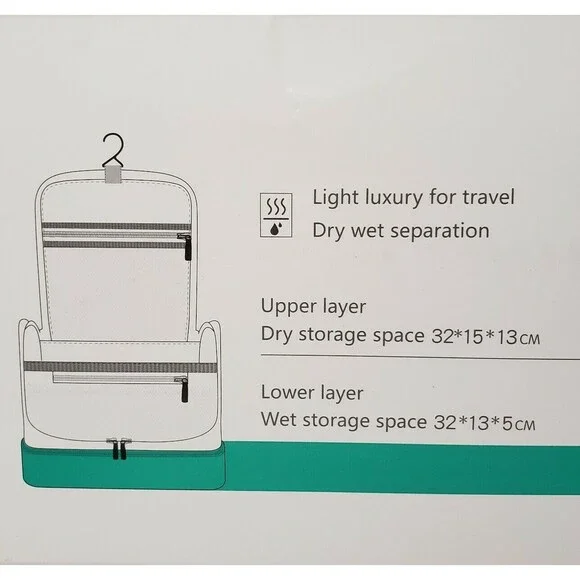 Travel Fun Travel Bag Black 9.5" x 5" wet storage compartment dry/wet separation - Picture 6 of 8